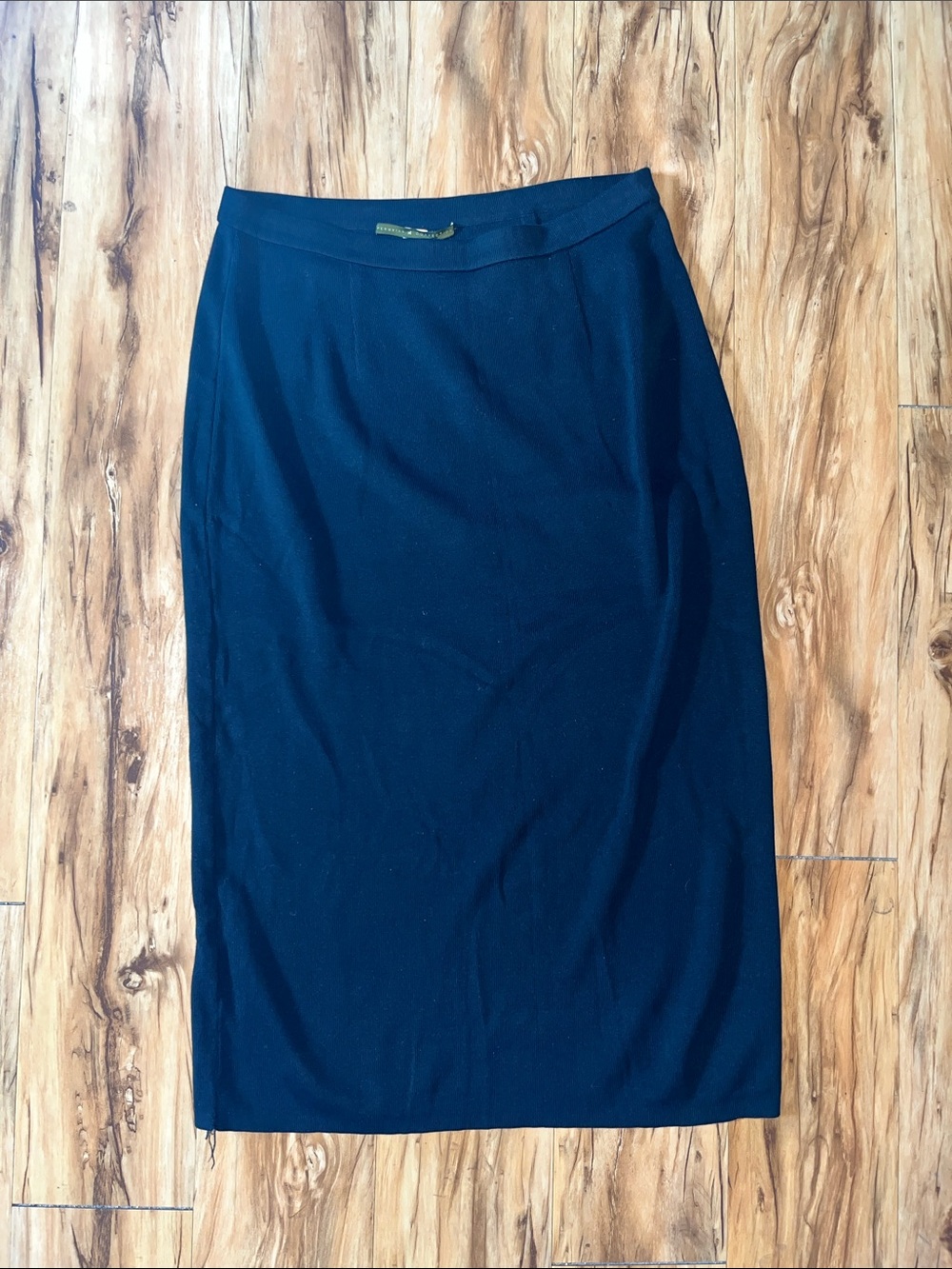 Peruvian Connection Black Pencil Skirt 100% Pima Cotton